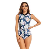 Traje de baño de una pieza con estampado floral